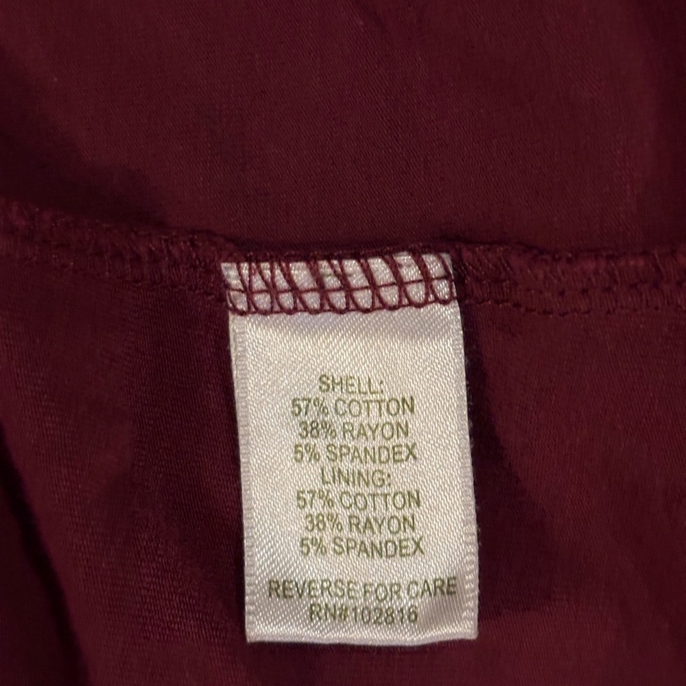 Garnet Hill Burgundy Long Sleeve Dress - Picture 5 of 5